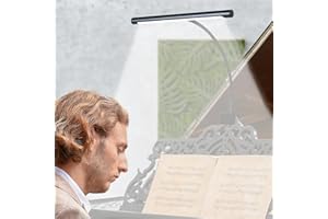 CIVHOM Piano Light with 3 Color Modes, Desk Piano Lamp and Wide Illumination Music Stand Light