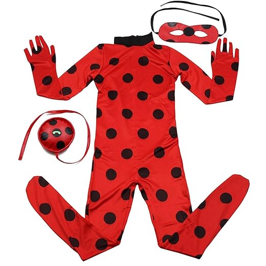 Amazoncom G Kids Zip Miraculous Ladybug Cosplay Costume