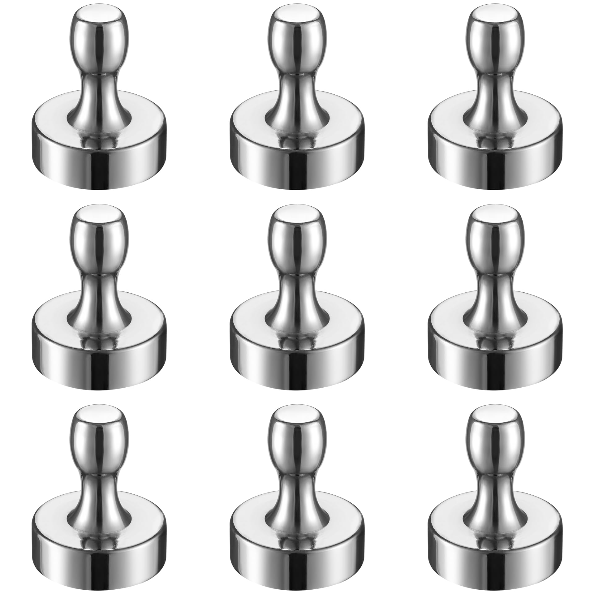 BTLIN Magnetic Push Pins Extra Strong, Heavy Duty Large Fridge Magnets for Kitchen Refrigerator Whiteboard Noticeboard Office (18x22mm) 9Pack