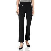 Slim-Sation Womens Petite Wide Band Pull on Ankle Pants
