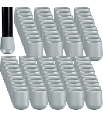 Protectores Para Patas De Silla De PVC - Juego De 12 Unidades, Diámetro Interno 8mm, Color Negro