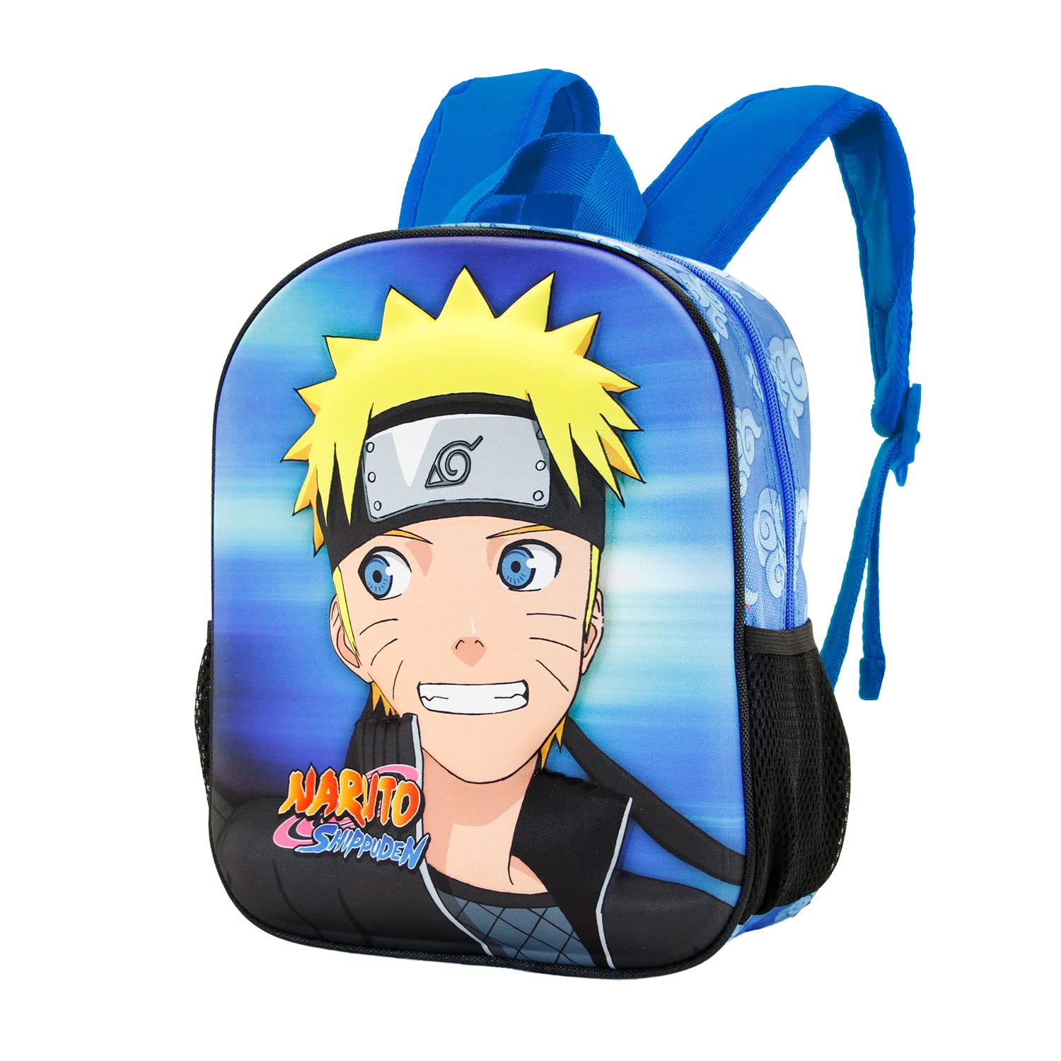 Naruto Watching-Small 3D Backpack, Blue, 11 x 26 x 31 cm, Capacity 8.5 L