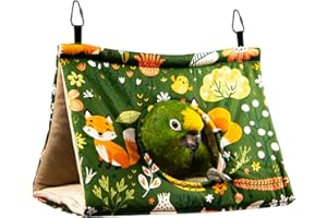 CZPET Bird Nest Budgies Hanging Hammock Bird Nest Summer Breathable Bird House Plush Shed Hut Parrots Love Birds Parrot Love Nest