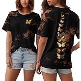 Miss Adola Tie Dye Shirt Women - Novelty Tie Dye T Shirt Short Sleeve Round Neck Casual Trendy Graphic Tee for Girls