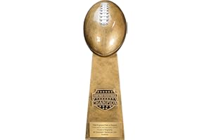 Decade Awards Fantasy Football Champion Trophy, Silver or Gold - FFL Tower Award - Custom Engraved Plate on Request (11.5 or 16 Inch Tall)