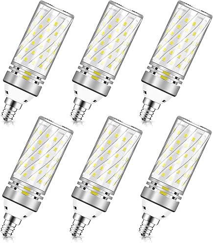 thumbnail image 2 of GOSCHE 6 Pack E12 LED Candelabra Light Bulbs, 60 Watt Equivalent, Warm White 2700K, 120V Chandelier Llight Bulb, A15 / G45 Shape Ceiling Fan Light Bulbs, Bright Small Bulb Non-Dimmable 2 of 9