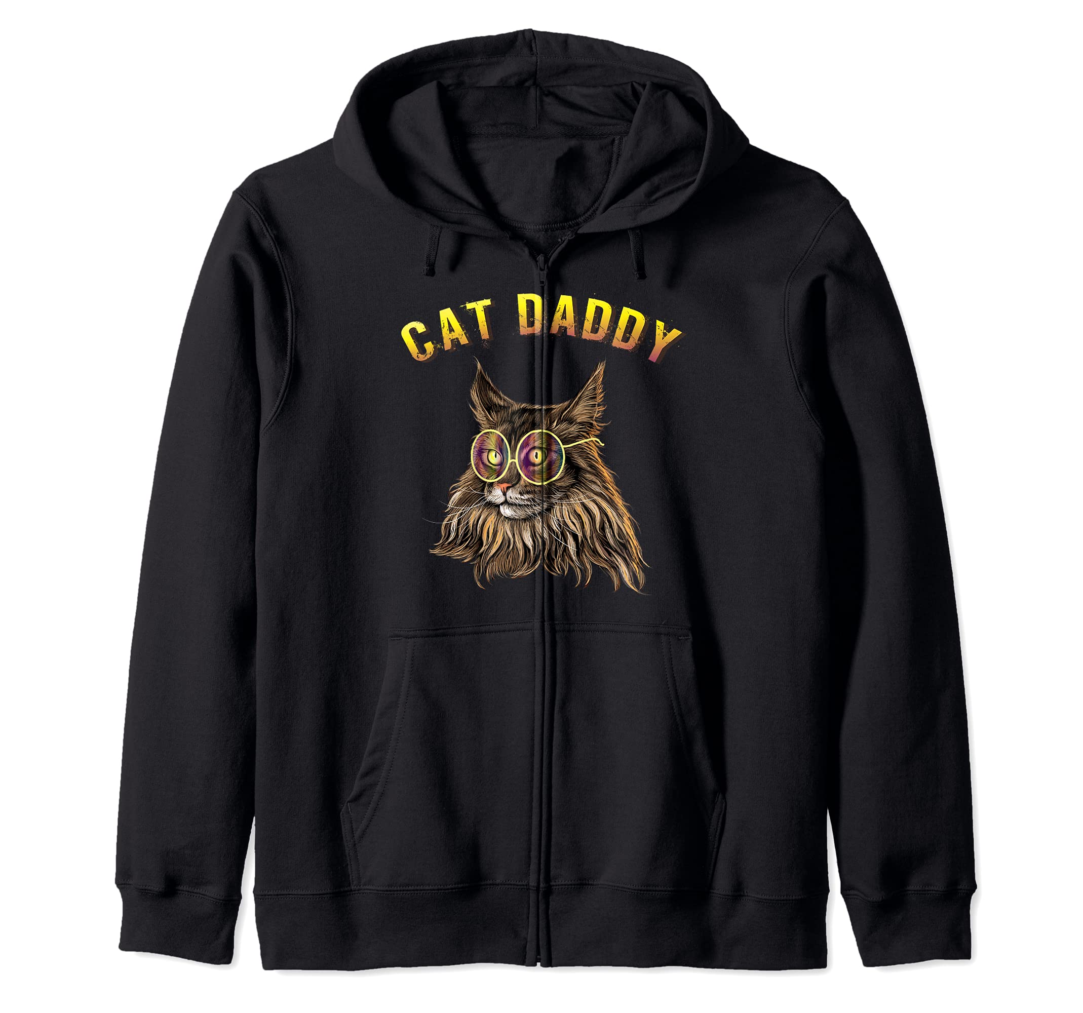 Cute lovely cat daddy fan gift Zip Hoodie