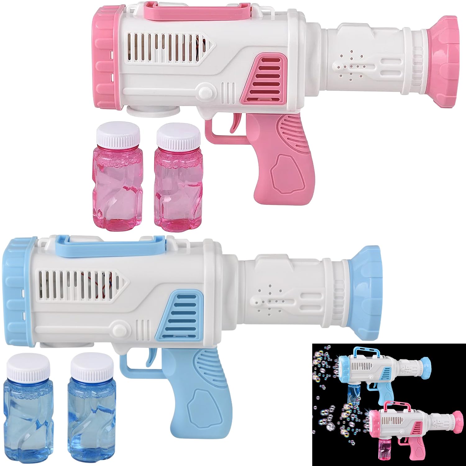Photo 1 of 10.6 Inch Space Rifle Bubble Blaster with 20-Hole Wand Spinner - 1 Count
