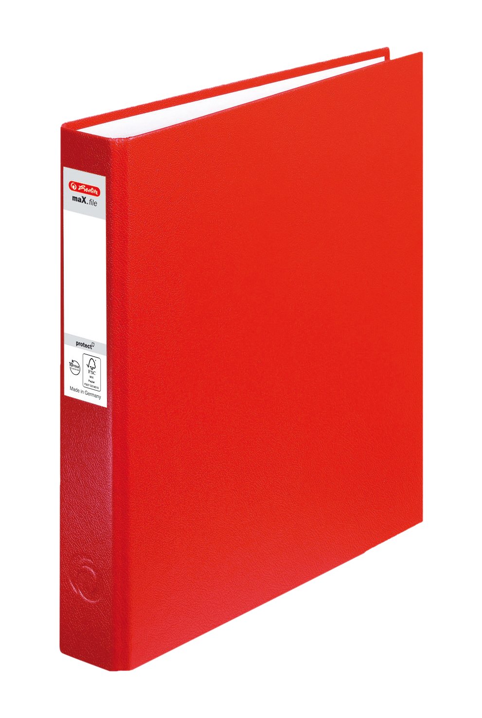 Herlitz max. File Protect A5 Ring Binder – 1 x 2 Ring Mechanism 25 mm Filling Height – Blue red