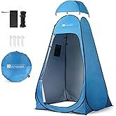 Pop Up Privacy Tent with Reinforced Frame, Portable Camping Shower Tent, Full Coverage Camping Toilet Changing Room for Outdo