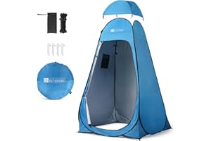 Pop Up Privacy Tent with Reinforced Frame, Portable Camping Shower Tent, Full Coverage Camping Toilet Changing Room for Outdo