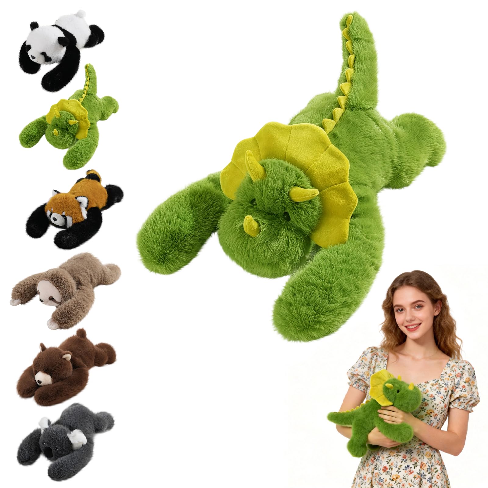 Weighted Dinosaur Plush Teddy, Soft Stuffed Animal Plushies, Cuddly Toy for Comfort & Relaxation, Pookie the Dinosaur Weighted Animals, Hugging Companion for Anxiety Relief & Sleep Support(30cm) — image 1