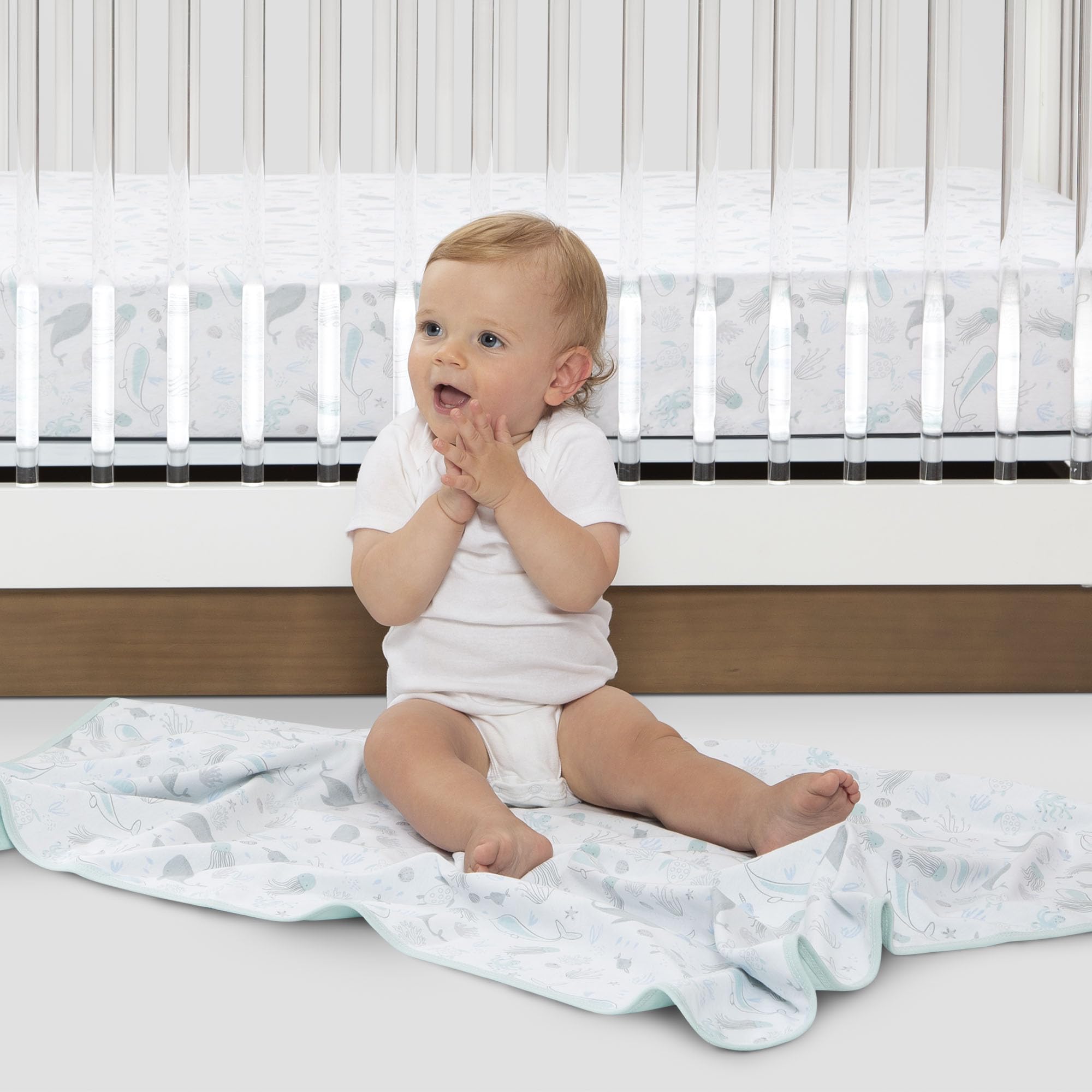 Delta Children Fitted Crib Sheets for Girls and Boys 100 Organic Cotton Crib Sheet for