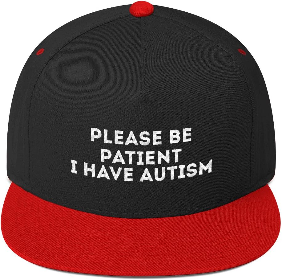 print7trend Please be Patient i Have Autism hat Flat Bill Cap