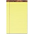 TOPS The Legal Pad Writing Pads, 8-1/2" x 14", Canary Paper, Legal Rule, 50 Sheets, 12 Pack (7572)