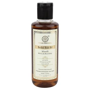 Khadi Natural Rosemary And Henna Hair Oil, 210ml
