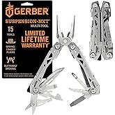 Gerber Gear Suspension-NXT 15-in-1 EDC Multi tool with Pocket Knife, Needle Nose Pliers and Wire Stripper Tools, Gifts for Me