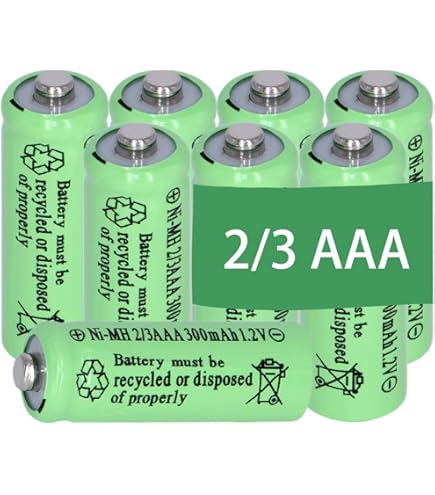 Amazon.com: MIC Gen 50 x 1/3 AAA NiMH Flat Top Batteries