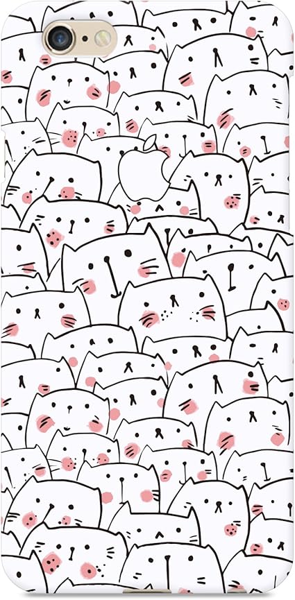 Amazon Iphone6s Iphone6 ハード ケース カバー ネコの集まり ブレインズ ネコ Neko ぬこ Apple りんご イラスト シンプル 線画 ボールペン いっぱい かわいい ポップ アニマル アニマル柄 動物柄 家電 カメラ オンライン通販