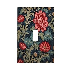 Tewujay Red Floral with Green Blue Leafy 1 Gang