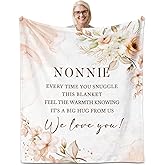 SUBORD Nonnie Gifts, Gifts for Nonnie, Nonnie Birthday Gifts, Nonnie Blanket 60" x 50", Nonnie Gifts for Grandma, Nonnie Gifts from Grandkids, Nonnie Gifts for Christmas/Mother's Day
