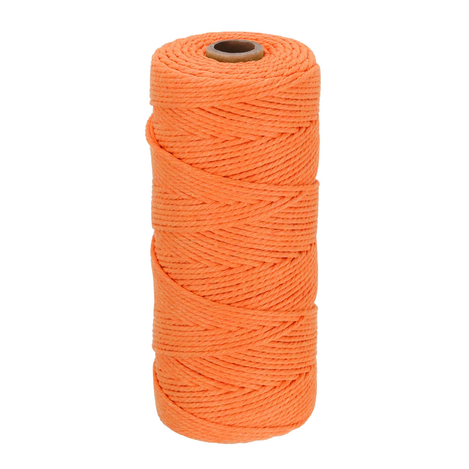 DMiotech 2mm x 170M (186 Yard) Orange Natural Cotton Macrame Rope, Wall Hanging Handmade 2 Strands Twisted Macrame Cotton Cord for Plant Hangers, Gift Wrapping Wedding