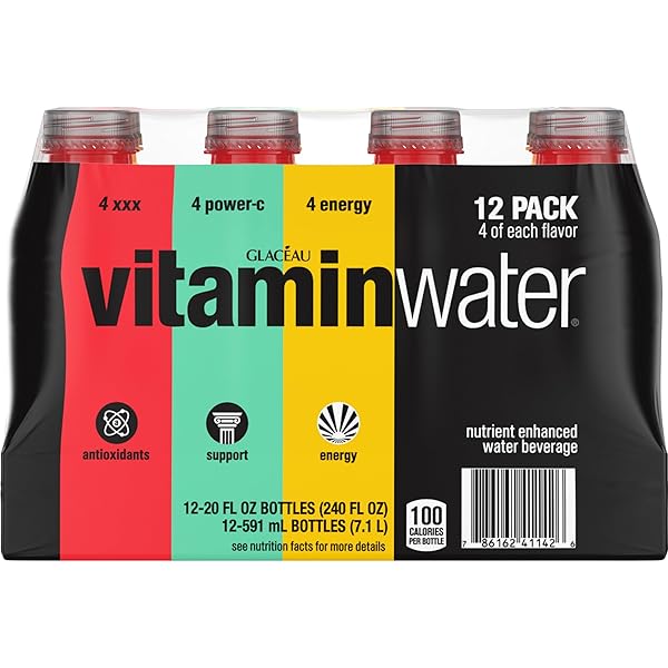 VITAMINWATER VARIETY PACK BOTTLES, 20 FL OZ, 12 PACK