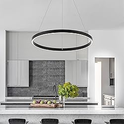 WELAKI Modern Led Chandelier, 1 Ring Contemporary