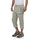Little Donkey Andy Men's Quick Dry 3/4 Pants Lightweight Capri Shorts Hiking Fishing Travel Casual