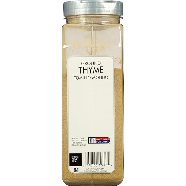 MCCORMICK CULINARY GROUND THYME, 11 OZ – ONE 11 OUNCE CONTAINER OF GROUND THYME SEASONING, BEST WITH CHOWDERS AND SOUPS, MEAT, SEAFOOD, MASHED POTATOES AND MORE