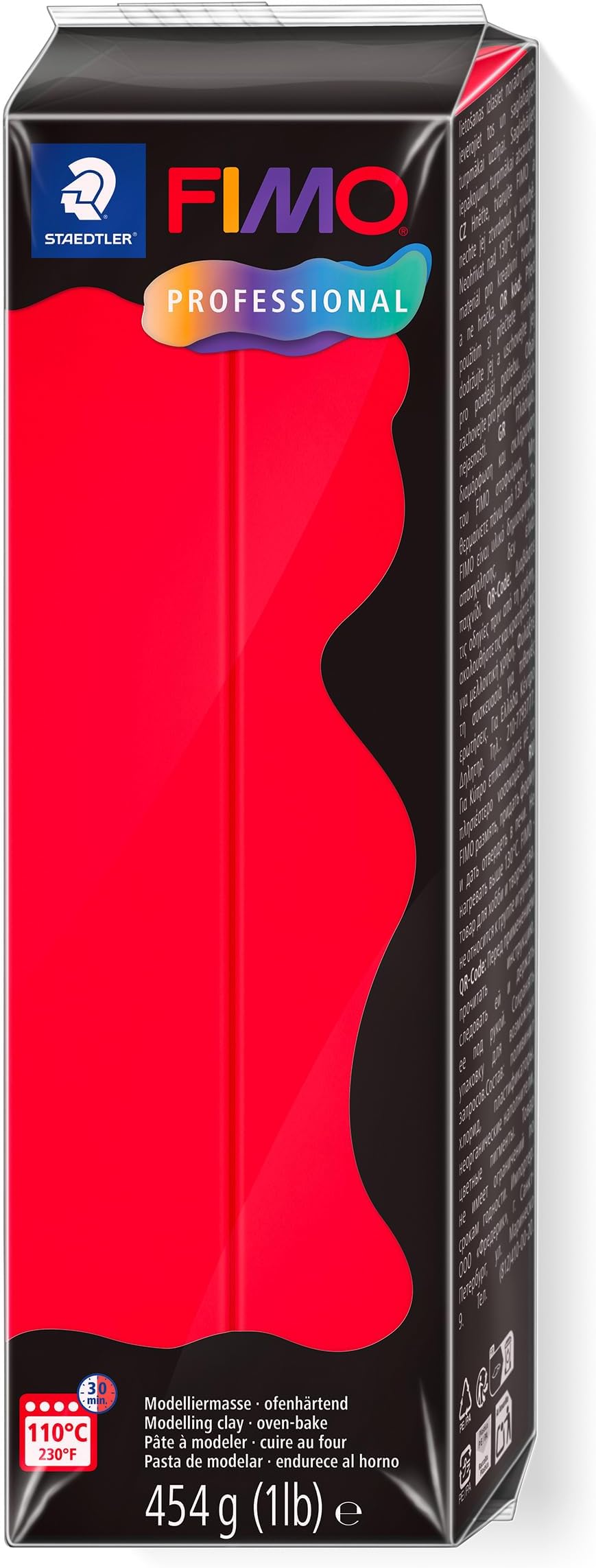 STAEDTLER 8041-200 FIMO Professional Oven-Hardening Polymer Clay True Red 454g