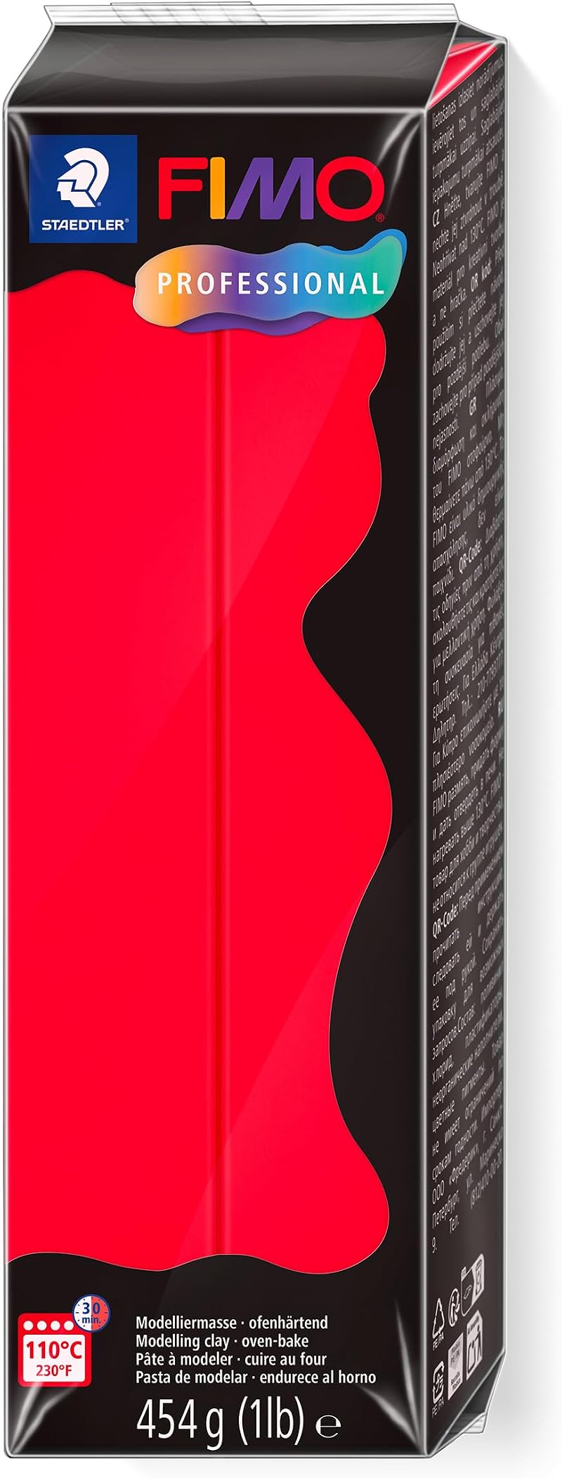 STAEDTLER 8041-200 FIMO Professional Oven-Hardening Polymer Clay True Red 454g