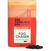 San Francisco Bay Coffee Fog Chaser Whole Bean Coffee, 2 lb bag | Medium Dark Roast, Balanced, Smooth Flavor, 100% Arabica, Best for Pour-Over, Drip &amp; French Press