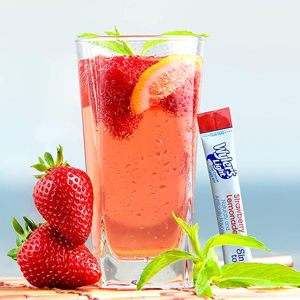 WYLER’S LIGHT LEMONADE VARIETY PACK, 40 CT SINGLES TO GO POWDER PACKETS, WATER DRINK MIX, VARIETY PACK, PINK, STRAWBERRY & BLUEBERRY LEMONADE, SUGAR & CAFFEINE FREE, ON-THE-GO,(PACK OF 1)