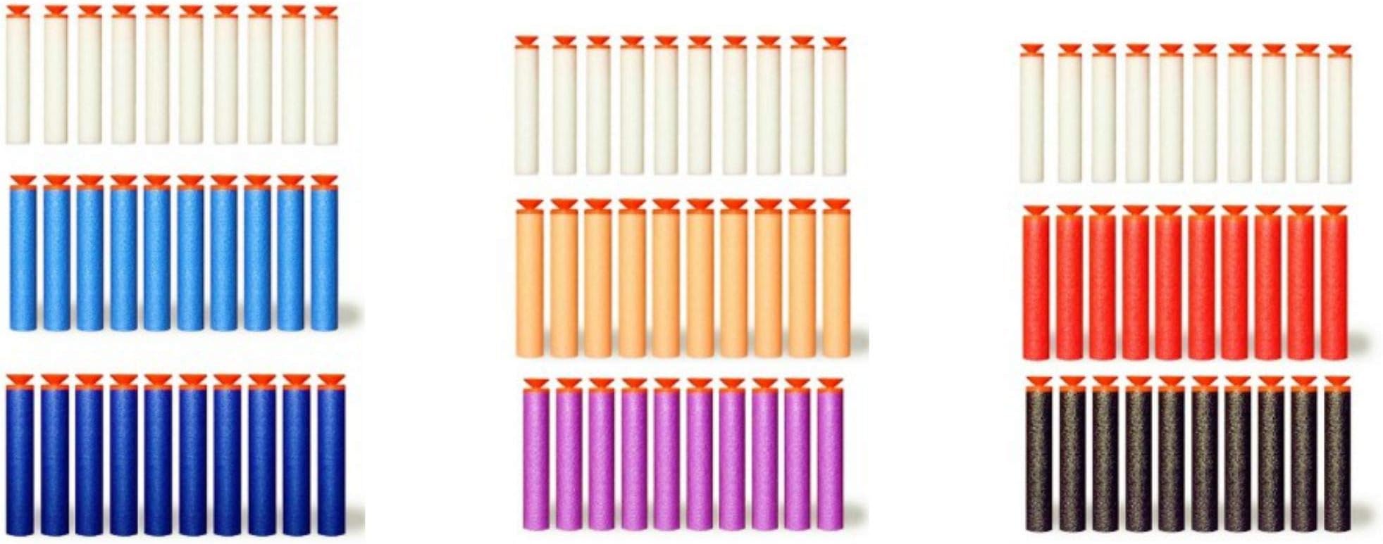 Akrobo Foam Dart Bullets for Elite Guns, Multicolour, 90-Pieces