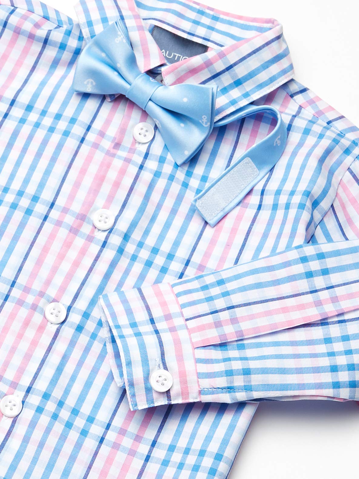 Nautica Baby Boys 4Piece Set with Dress Shirts, Vests, Pants, and Bow