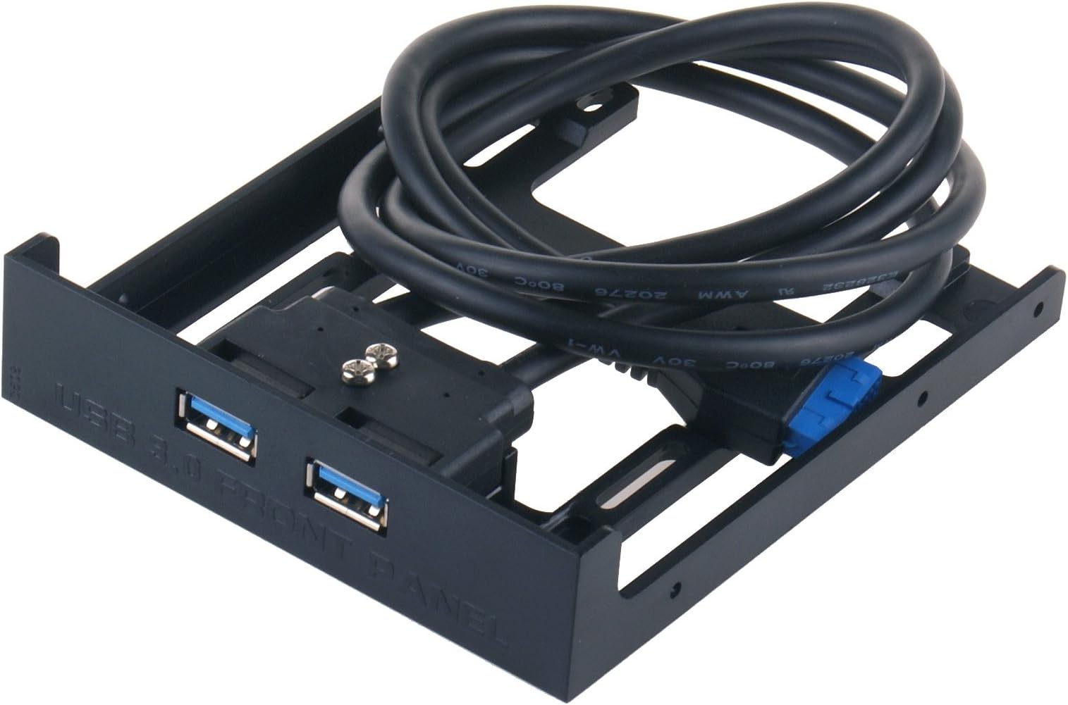 FUHAOXUAN CXD-3508 3.5 Inch USB 3.0 Front Panel Floppy Tray with 2 Port USB 3.0 Hub (20-Pin Connector and 2ft Adapter Cable)
