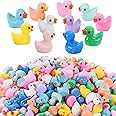 220 Pieces Mini Resin Ducks Tiny Duck for Garden Micro Landscape Ornament Dollhouse Prank Christmas Falloween Birthday Party Favors DIY Decoration Craft（11 Colors）