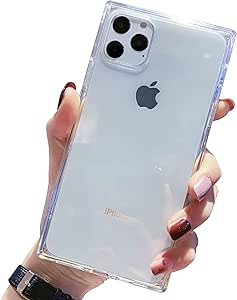 Amazon Com Tzomsze Iphone 11 Pro Max Clear Case Square 11 Pro Max Cases Reinforced Corners Tpu Cushion Crystal Clear Slim Cover Shock Absorption Tpu Silicone Shell For Iphone 11 Pro Max 6 5 Inches