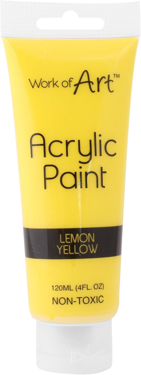 Work of Art 120 ml Acrylic Paint - Yellow, 6727, 120 ml (Pack of 1)