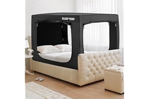 YAVIL Bed Tent Full Bed Canopy Tents for Kid and Adult - Portable Dream Tent Indoor Sleeping 93% Blackout Tents