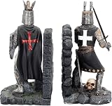 Nemesis Now The Duel Bookends 24cm Grey Hand-Painted Resin Decor view 4