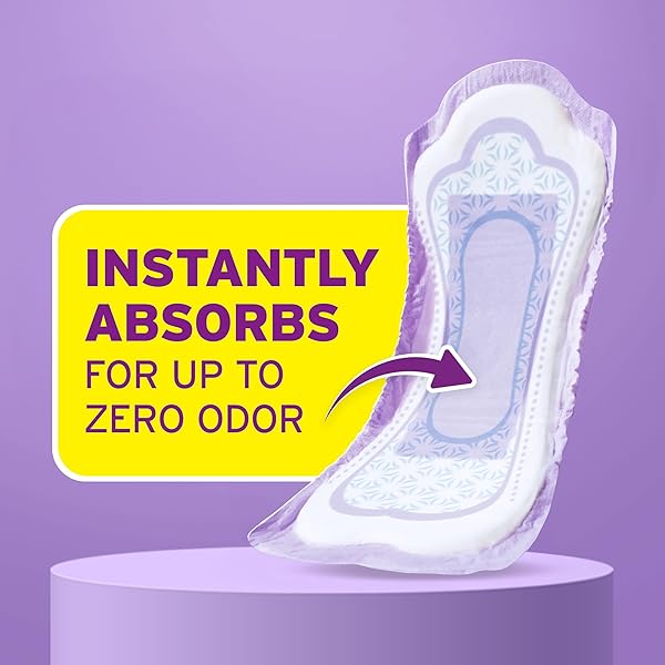 POISE INCONTINENCE & POSTPARTUM PADS FOR BLADDER LEAKS, 5 DROP MAXIMUM ABSORBENCY, REGULAR LENGTH, 48 COUNT, PACKAGING MAY VARY