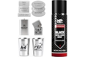 Monport Laser Marking Spray,Metal Laser Marking Fluid for CO2 Laser Engravers,14oz High Contrast Aerosol Black Spray for Laser Engraving Metal,Laser Ink for Aluminum,Stainless Steel, and Brass More...