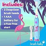 Brush-Baby Flamingo KidzSonic Kids Electric Toothbrush 3+ DeepClean view 3