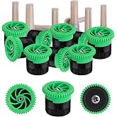 WZFLRUA 10 Pieces Variable Arc Nozzle, Sprinkler Heads Replacement Compatible With Pop Up Sprinklers Adjustable 0&deg; - 360&deg; Full Circle Pattern Spray Nozzle for Garden Lawn Irrigation (4AN)