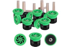 WZFLRUA 10 Pieces Variable Arc Nozzle, Sprinkler Heads Replacement Compatible with Pop Up Sprinklers Adjustable 0° - 360° Full Circle Pattern Spray Nozzle for Garden Lawn Irrigation (4AN)