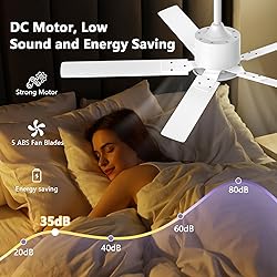 Outdoor Ceiling Fan, BECLOG Ceiling Fans 60” with