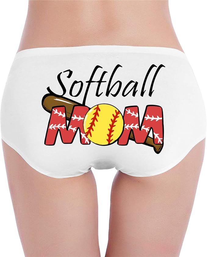 Softball Mom Funny Ball Womens Cotton Seamless Underwear Sexy Low Waist