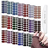 WOKOTO 20 Sheets Dark Solid Color Series Nail